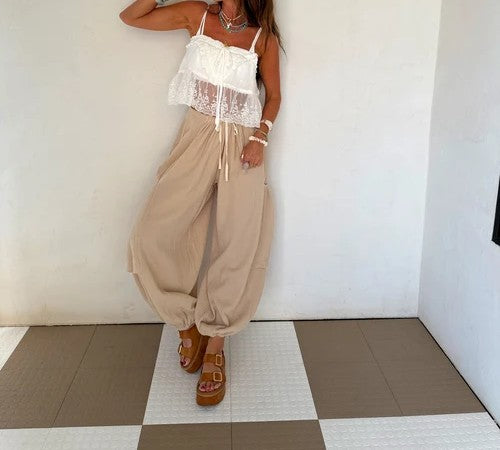 Pantalones Globo Sueltos